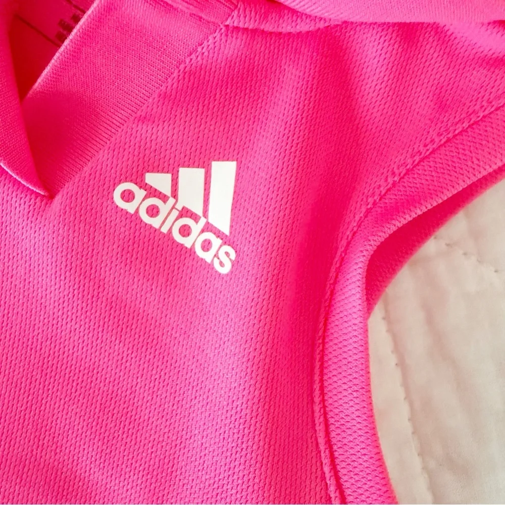 Adidas Kids Hot Pink White Athletic Dress 2T - Picture 2 of 4